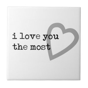 ich liebe dich am meisten süßes Herz Fliese