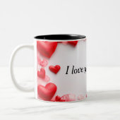 Ich Liebe dich am meisten Zweifarbige Tasse (Links)