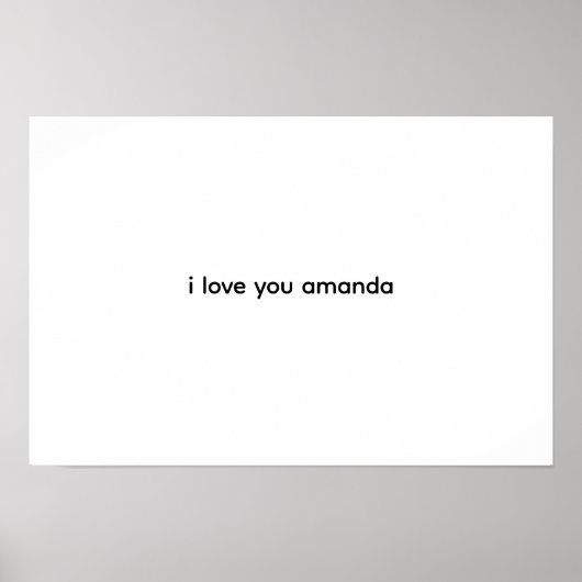ich liebe dich amanda canvas poster (Vorne)