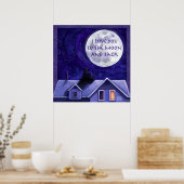 Ich Liebe dich auf das Mond- und Hinterposter Poster (Küche)