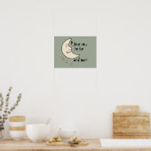 Ich Liebe dich auf das Mond- und Hinterposter Poster (Küche)