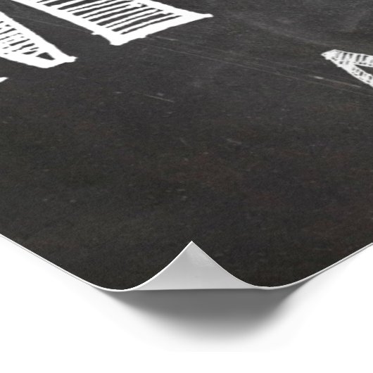 Ich Liebe dich auf das Mond- und Hinterposter Poster (Ecke)