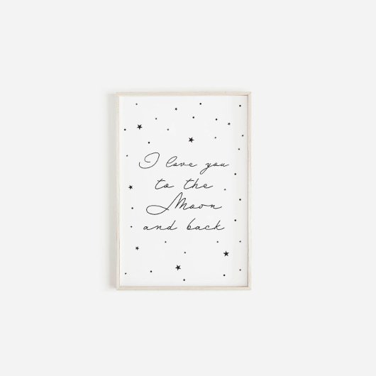 Ich Liebe dich auf das Mond- und Hinterposter Poster