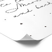 Ich Liebe dich auf das Mond- und Hinterposter Poster (Ecke)