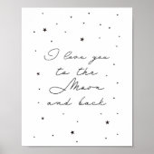Ich Liebe dich auf das Mond- und Hinterposter Poster (Vorne)