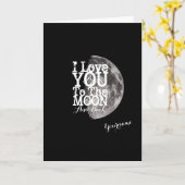 Ich Liebe dich auf den Mond und die Rückseite Karte (Gelbe Blume)