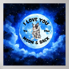 Ich Liebe dich auf den Mond und zurück in Boston T Poster
