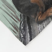 Ich Liebe dich auf den Mond und zurück Rottweiler Fleecedecke (Ecke)