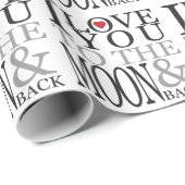 ICH LIEBE DICH AUF DEN MUND UND WIEDER GESCHENKPAPIER (Rolleneckpunkt)