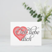 Ich Liebe dich auf Deutsch Postkarte (Stehend Vorderseite)