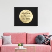 Ich Liebe dich auf die Leinwand der Mond- und Rück (Insitu (Wohnzimmer))