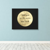 Ich Liebe dich auf die Leinwand der Mond- und Rück (Insitu (Holzboden))