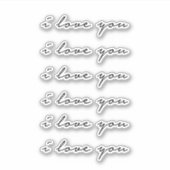 Ich Liebe dich Aufkleber (Vorderseite)