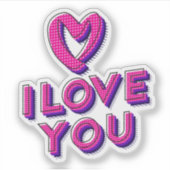 Ich Liebe dich. Aufkleber (Vorderseite)