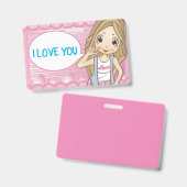 ICH LIEBE DICH AUSWEIS (Vorder- & Rückseite)
