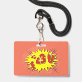 Ich Liebe dich Ausweis (Vorderseite mit Lanyard)