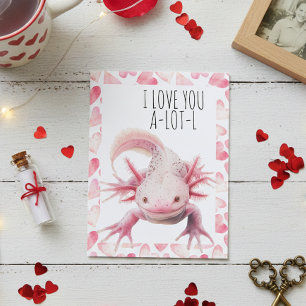 Ich liebe dich Axolotl Postkarte