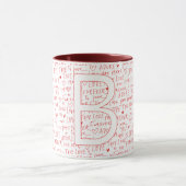 Ich liebe dich B — Personalisierter Anfangsbuchsta Tasse (Zentrum)