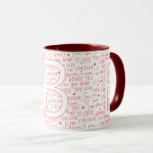 Ich liebe dich B — Personalisierter Anfangsbuchsta Tasse (VorderseiteRechts)
