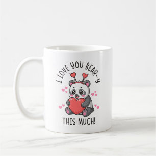 Ich liebe dich, Bär-chen, so sehr - Süßer Panda zu Kaffeetasse