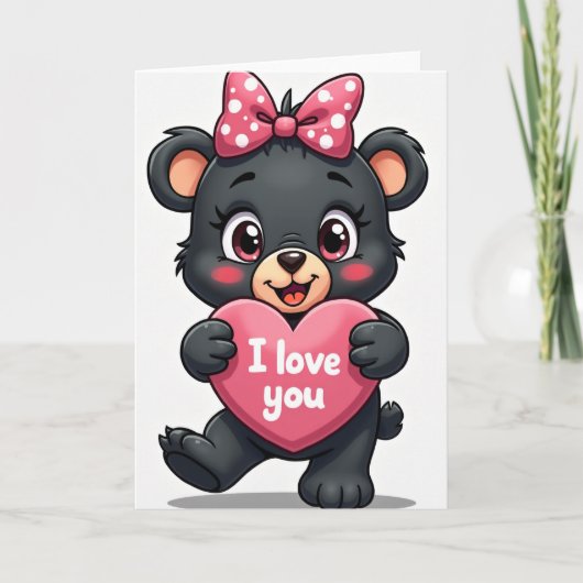 Ich liebe dich Bär Karte (Vorderseite)