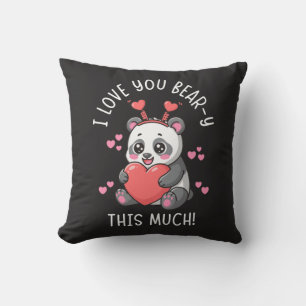 Ich liebe dich Bär-lich sehr - Süßer Panda Valenti Kissen