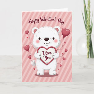 Ich liebe dich Bär Valentinstagskarte Karte