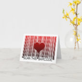 ICH LIEBE DICH BARCODE KARTE (Gelbe Blume)