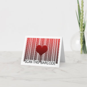 ICH LIEBE DICH BARCODE KARTE