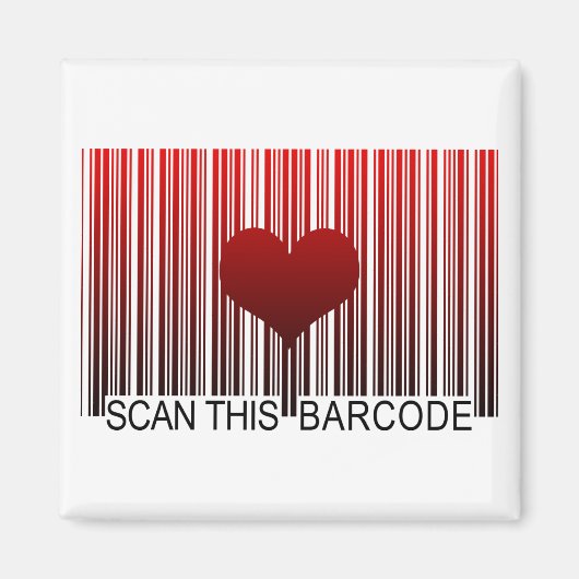 ICH LIEBE DICH BARCODE MAGNET (Vorne)