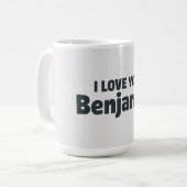 Ich liebe dich Benjamin Kaffeetasse (Vorderseite Links)