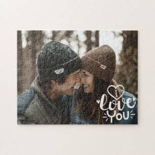 Ich liebe dich, benutzerdefinierte Foto-Overlay Va Puzzle