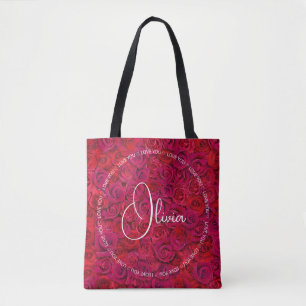 Ich liebe dich Benutzername rote Rosen Liebe Tasche