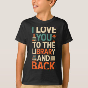 Ich liebe dich Bibliothek Rücken lustiger Biblioth T-Shirt