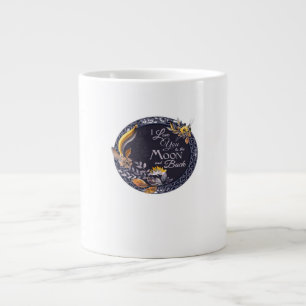 Ich liebe dich bis zum Mond und zurück Aufrichtige Jumbo-Tasse