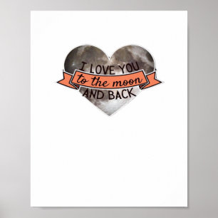 Ich liebe dich bis zum Mond und zurück Aufrichtige Poster