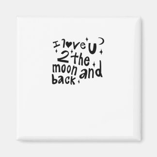 Ich liebe dich bis zum Mond und zurück Clean Love Magnet