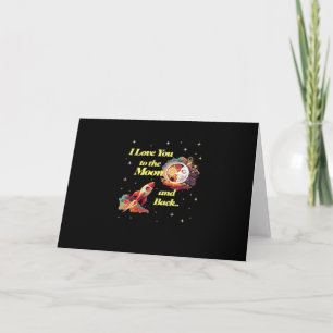 Ich liebe dich bis zum Mond und zurück Eleganter S Karte