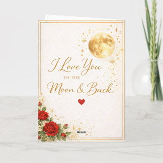 Ich liebe dich bis zum Mond und zurück – Elegantes Feiertagskarte