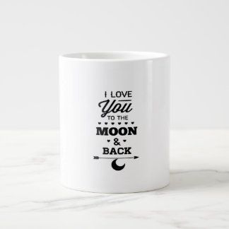 Ich liebe dich bis zum Mond und zurück Grauer Mond Jumbo-Tasse