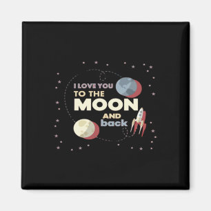 Ich liebe dich bis zum Mond und zurück Herzlich Ae Magnet