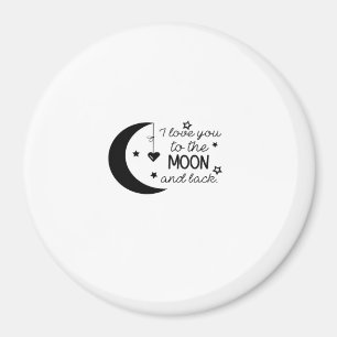 Ich liebe dich bis zum Mond und zurück Herzliche R Magnet