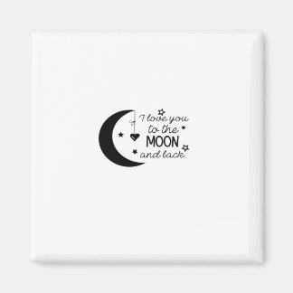 Ich liebe dich bis zum Mond und zurück Herzliche R Magnet