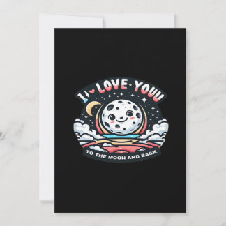 Ich liebe dich bis zum Mond und zurück herzliches Feiertagskarte