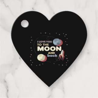 Ich liebe dich bis zum Mond und zurück Herzliches  Geschenkanhänger