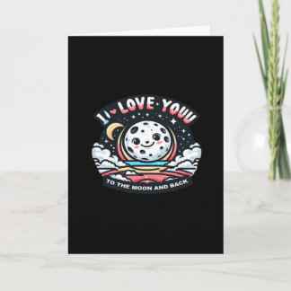 Ich liebe dich bis zum Mond und zurück herzliches Karte