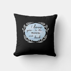 Ich liebe dich bis zum Mond und zurück herzliches  Kissen