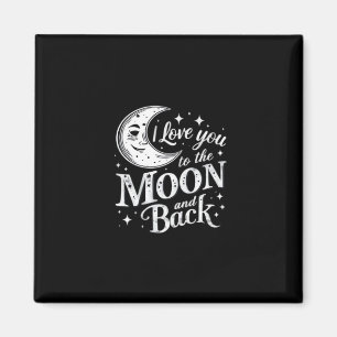 Ich liebe dich bis zum Mond und zurück Herzliches Magnet