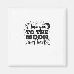 Ich liebe dich bis zum Mond und zurück Herzliches  Magnet