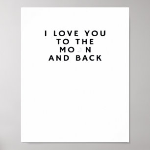 Ich liebe dich bis zum Mond und zurück Herzliches Poster